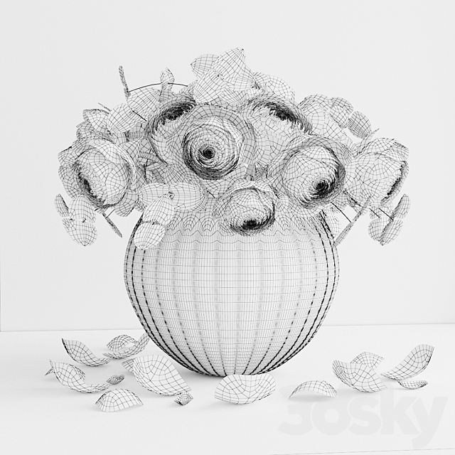 Bouquet of flowers in a vase 7 3DSMax File - thumbnail 2