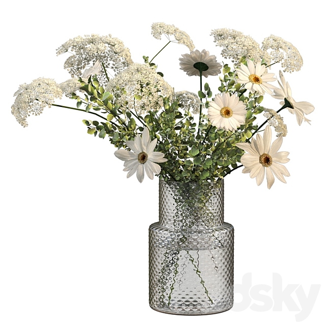 Bouquet of flowers in a vase Ikea 3DS Max Model - thumbnail 2