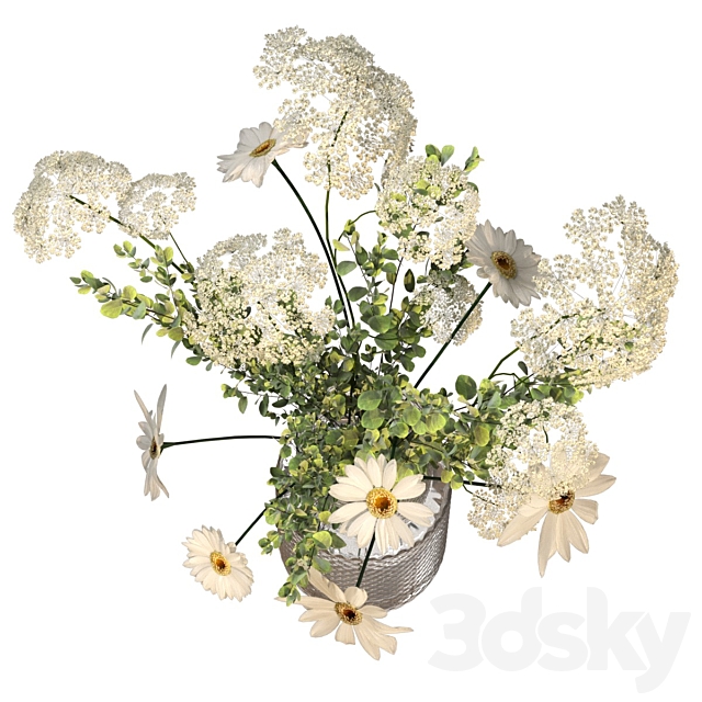 Bouquet of flowers in a vase Ikea 3DS Max Model - thumbnail 3