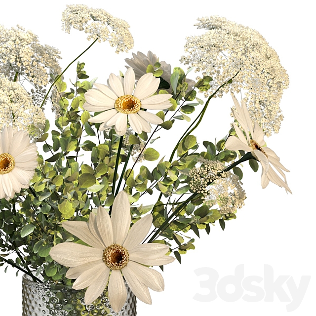 Bouquet of flowers in a vase Ikea 3DS Max Model - thumbnail 4