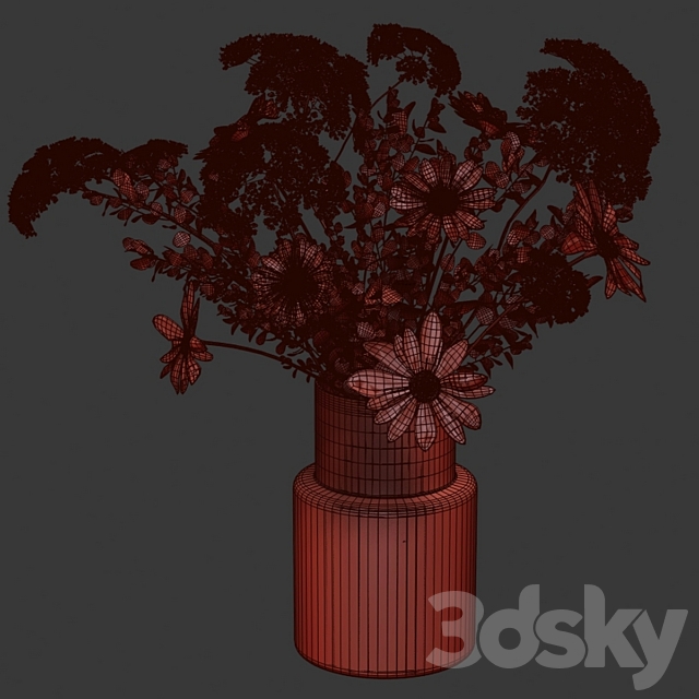 Bouquet of flowers in a vase Ikea 3DS Max Model - thumbnail 5