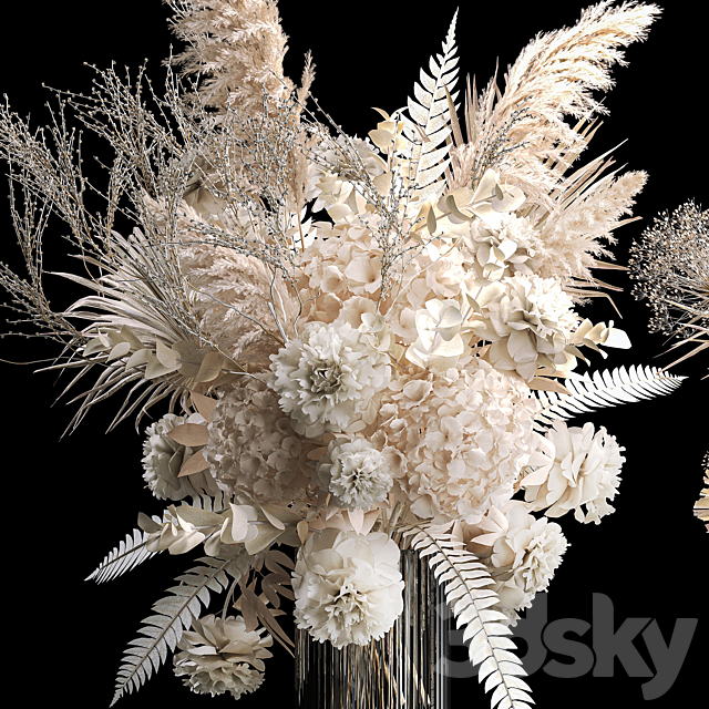 Bouquet of flowers. Set 299. 3ds Max - thumbnail 2