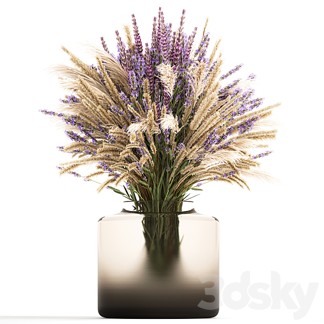 Bouquet of flowers. Set 332. 3DS Max Model - thumbnail 4