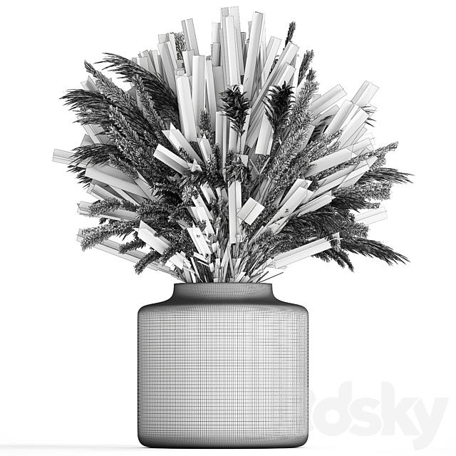 Bouquet of flowers. Set 332. 3DS Max Model - thumbnail 7