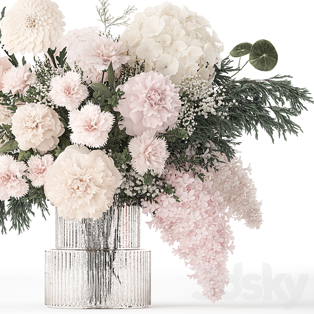 Bouquet of flowers. Set 391. 3ds Max - thumbnail 3