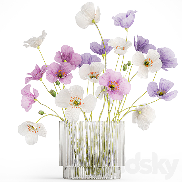 Bouquet of flowers. Set 421. 3ds Max - thumbnail 1