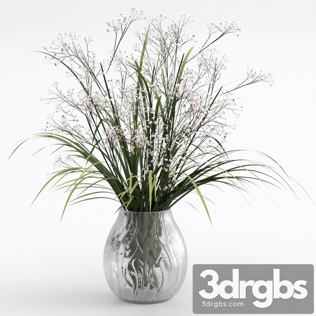 Bouquet of Grass with Flowers 3dsmax Download - thumbnail 1