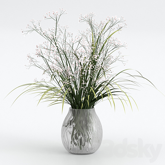 Bouquet of grass with flowers 3DSMax File - thumbnail 2