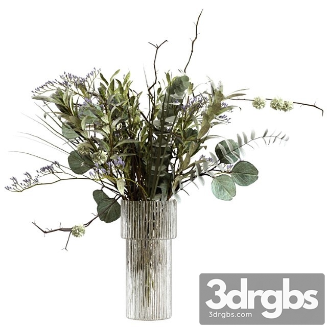 Bouquet of Greenery Eucalyptus and Olive Branches 3dsmax Download - thumbnail 1