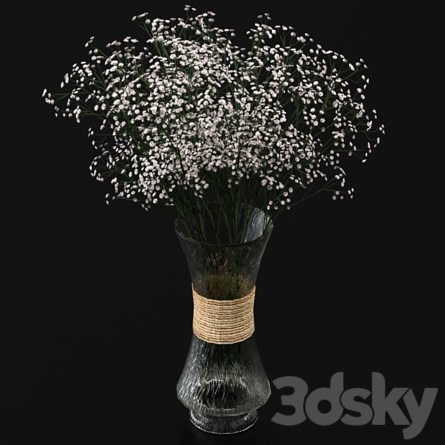 Bouquet of gypsophila 3DSMax File - thumbnail 2