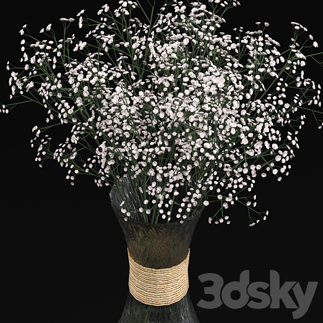 Bouquet of gypsophila 3DSMax File - thumbnail 3