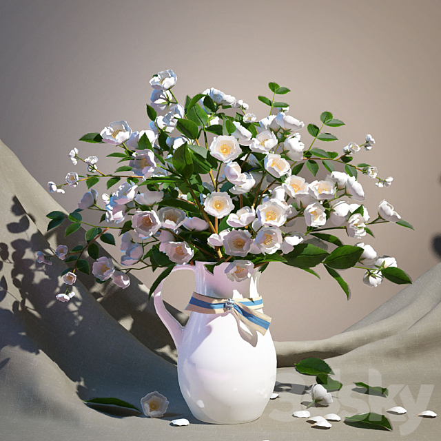 Bouquet of jasmine 3ds Max - thumbnail 1