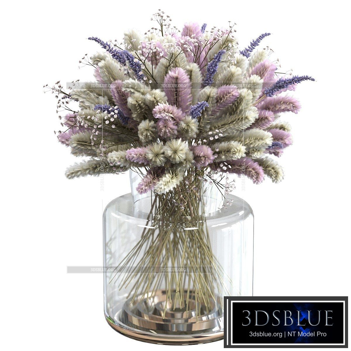 Bouquet of lagurus and lavender 3DS Max - thumbnail 3