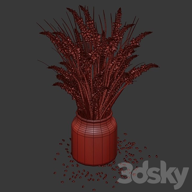 Bouquet of lavender. 3DS Max Model - thumbnail 5