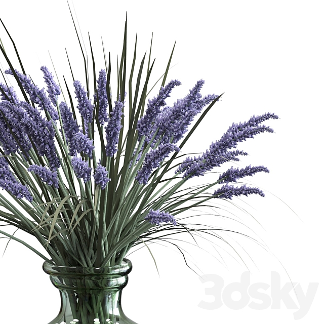 Bouquet of lavender 3DS Max Model - thumbnail 4