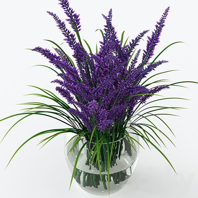 Bouquet of lavender. 3DSMax File - thumbnail 2