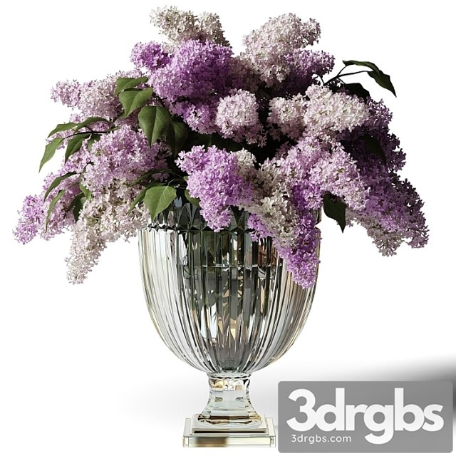 Bouquet of lilacs in a glass vase - thumbnail 1