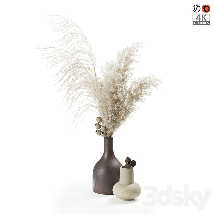 Bouquet of pampas grass 3DS Max - thumbnail 1