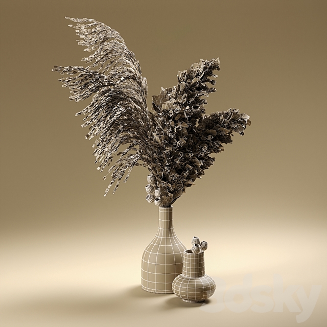 Bouquet of pampas grass 3DSMax File - thumbnail 5