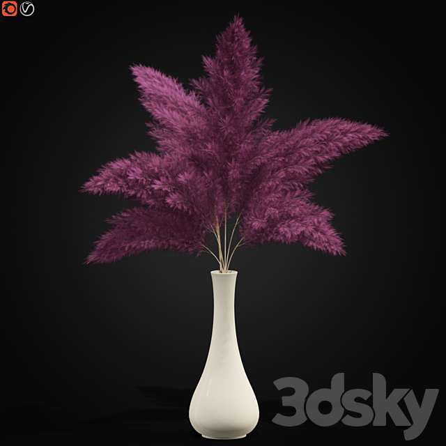 Bouquet of pink pampas 3DSMax File - thumbnail 1