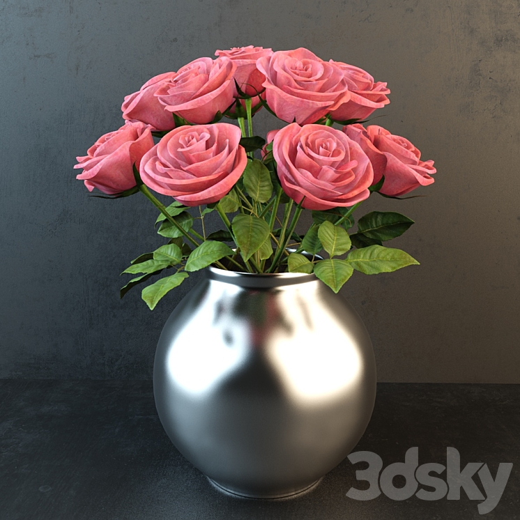 Bouquet of roses 3DS Max - thumbnail 1