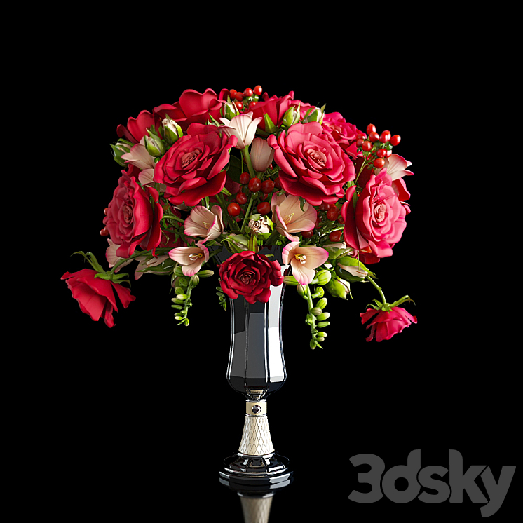 bouquet of roses 3DS Max - thumbnail 1