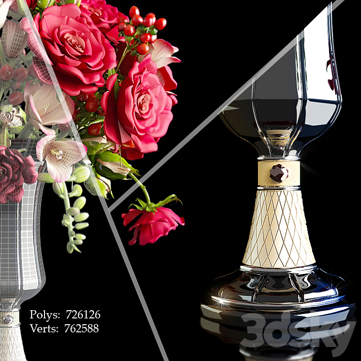 bouquet of roses 3DS Max - thumbnail 2