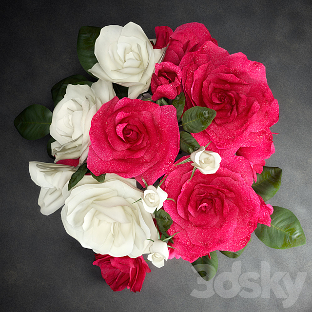 Bouquet of roses 3DSMax File - thumbnail 2