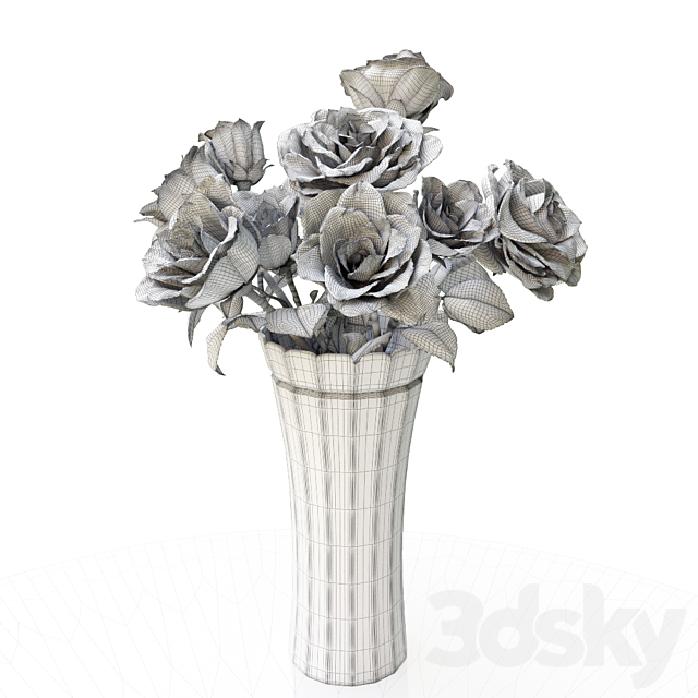 Bouquet of roses 3DSMax File - thumbnail 3