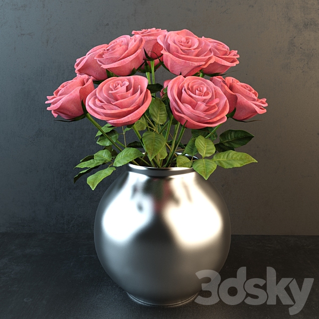 Bouquet of roses 3DSMax File - thumbnail 1