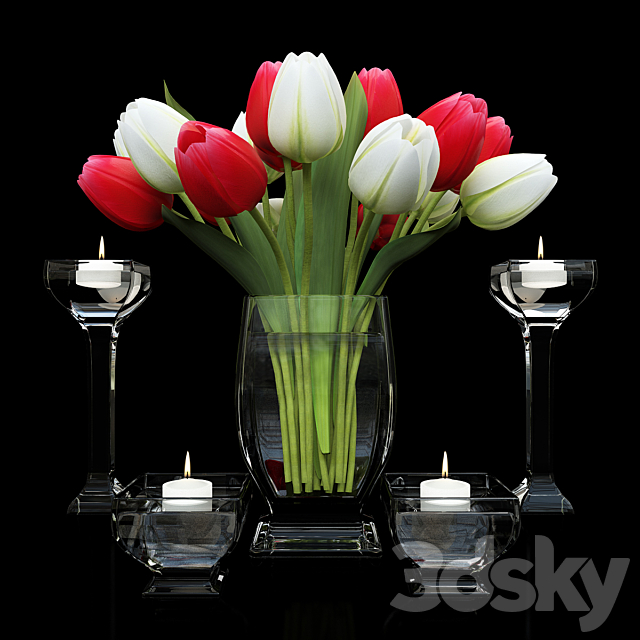 Bouquet of Tulips 2 3DSMax File - thumbnail 1