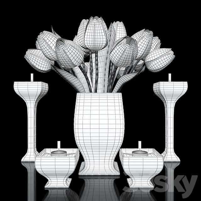 Bouquet of Tulips 2 3DSMax File - thumbnail 2