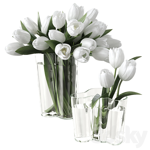 Bouquet of tulips 3DS Max Model - thumbnail 3