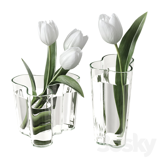 Bouquet of tulips 3DS Max Model - thumbnail 4