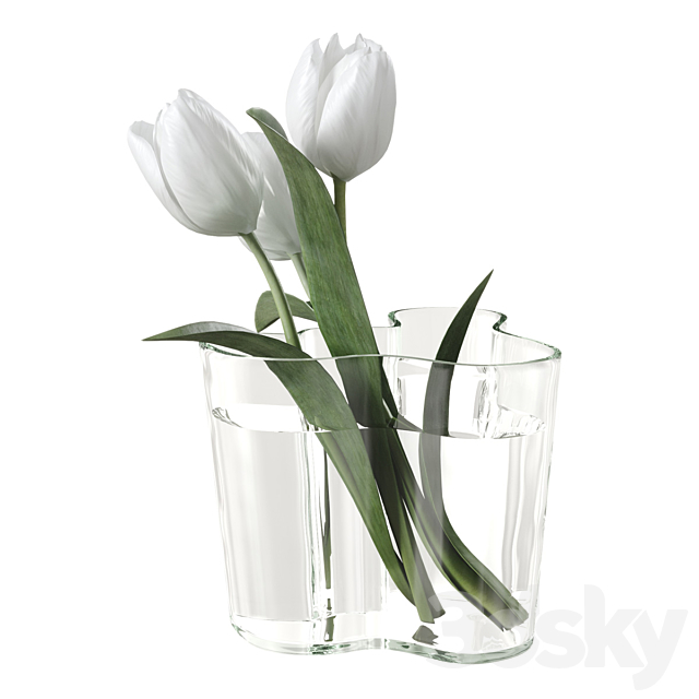 Bouquet of tulips 3DS Max Model - thumbnail 5