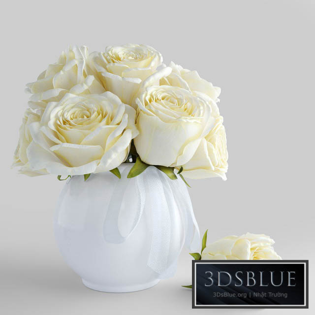 Bouquet of white roses 3DS Max - thumbnail 3