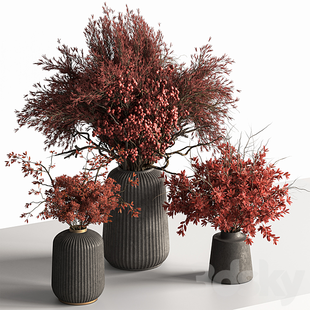 Bouquet – Red Branch 196 3ds Max - thumbnail 1