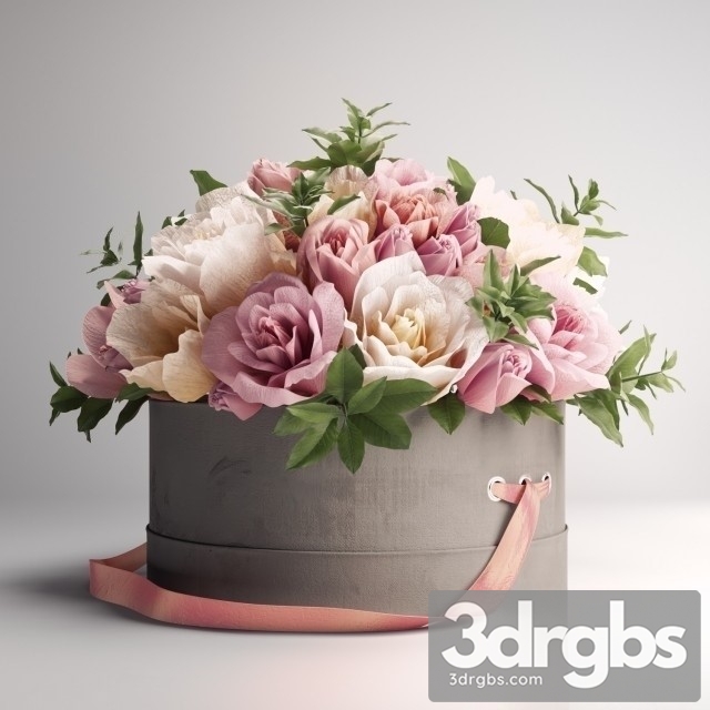 Bouquet Rose Box 3dsmax Download - thumbnail 1