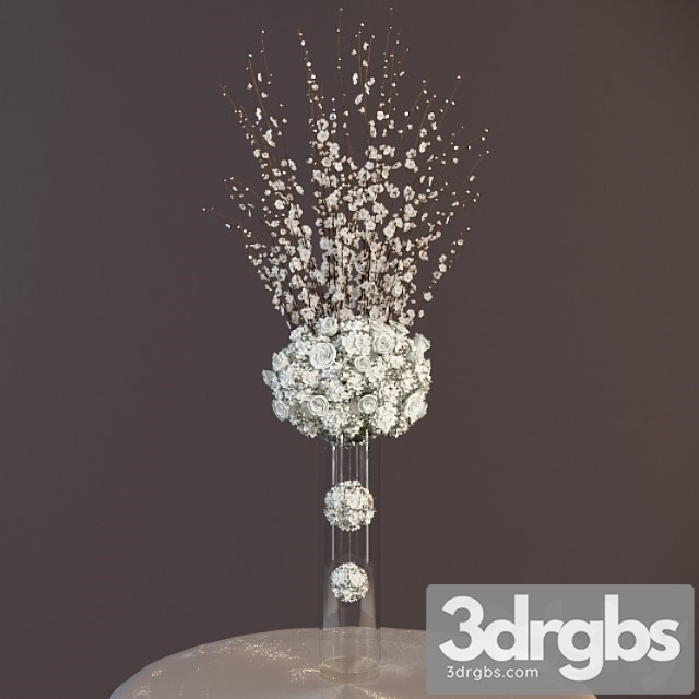 Bouquet V Stiekliannoi Vazie 3dsmax Download - thumbnail 1