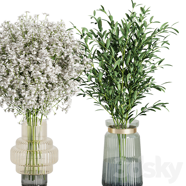 Bouquet Vase Set1 3ds Max - thumbnail 3