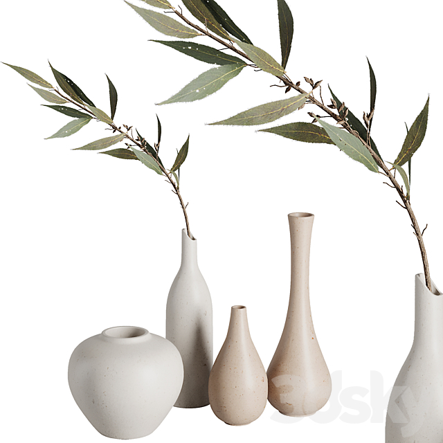 Bouquet vase Set47 3ds Max - thumbnail 1