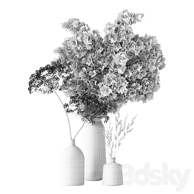 Bouquet with dry composition 3DS Max Model - thumbnail 4