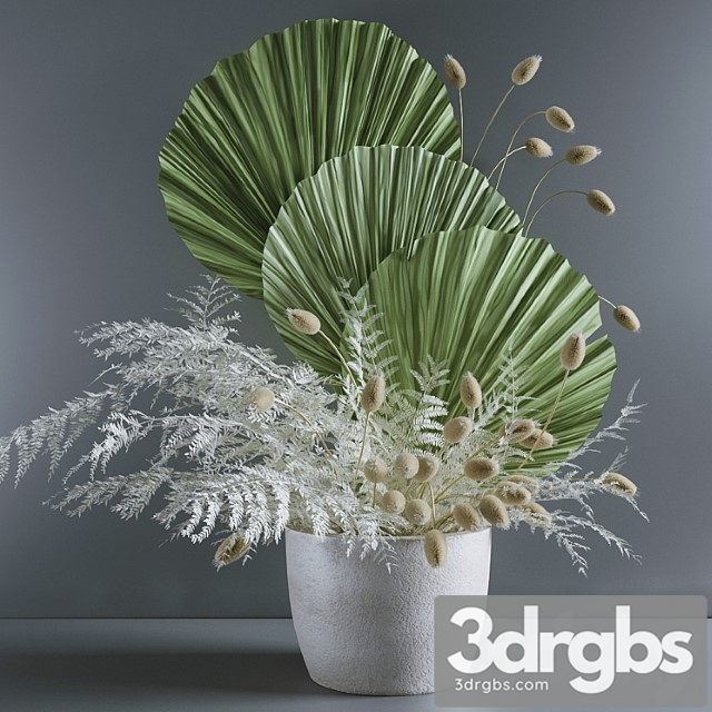 Bouquet with fern and lagurus - thumbnail 1