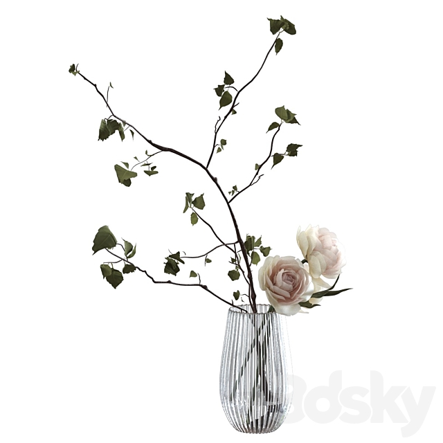 Bouquet with peonies 3DSMax File - thumbnail 2