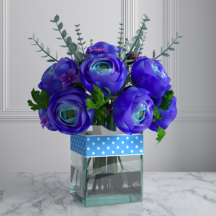 Bouquet with ranunkulyusami 3DS Max - thumbnail 1