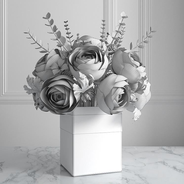 Bouquet with ranunkulyusami 3DS Max - thumbnail 2