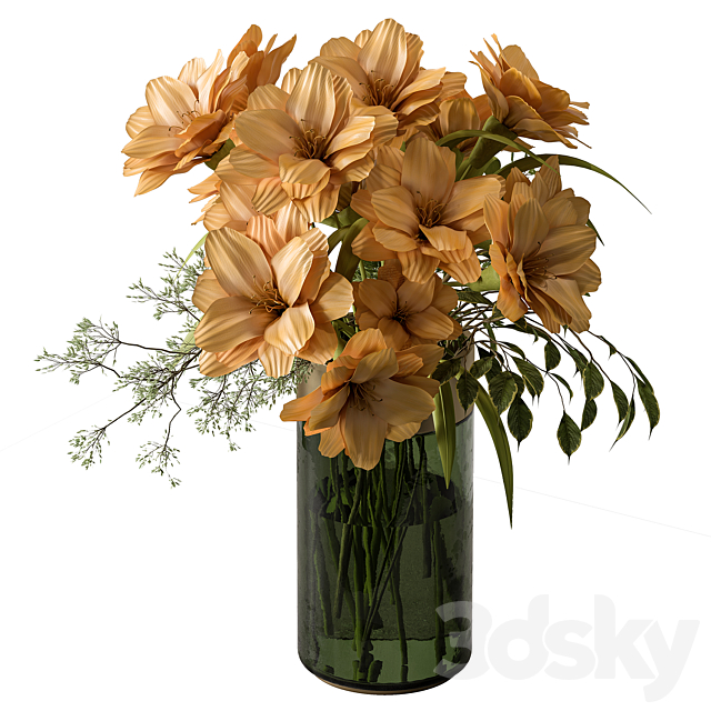 Bouquet – Yellow Flowers 126 3ds Max - thumbnail 1