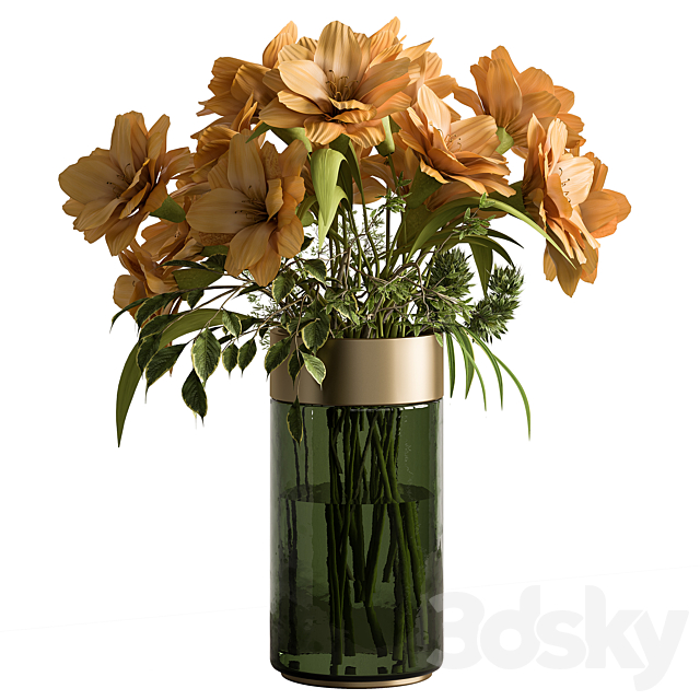 Bouquet – Yellow Flowers 126 3ds Max - thumbnail 2