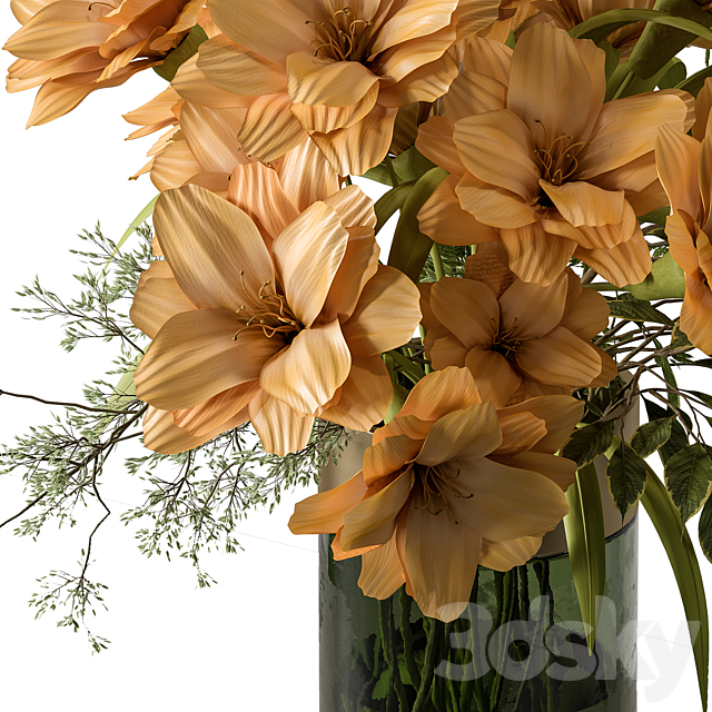 Bouquet – Yellow Flowers 126 3ds Max - thumbnail 3