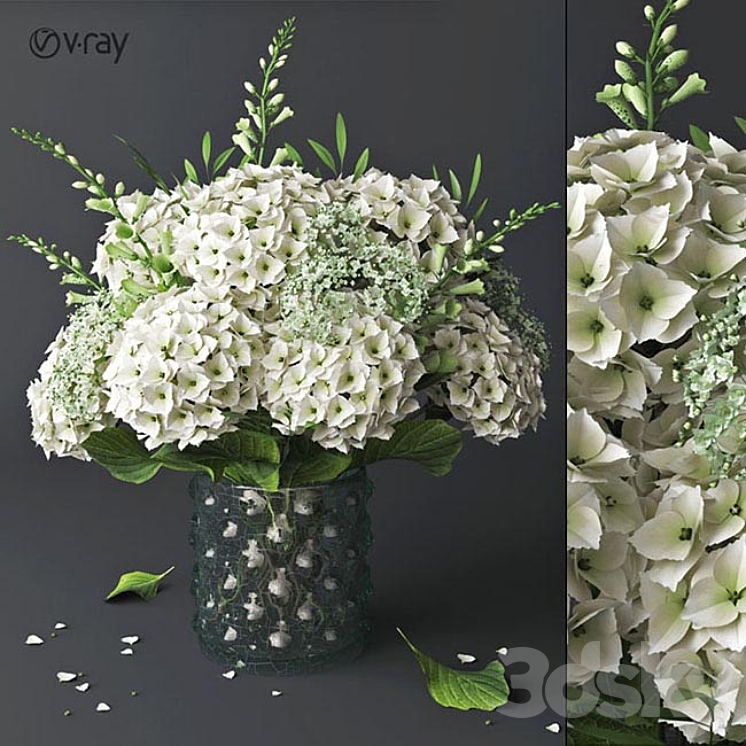 Bouquet_Gortensia 3DS Max - thumbnail 1